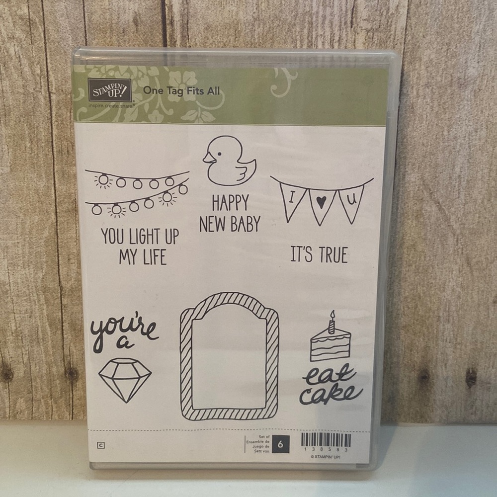 One Tag Fits All StampinUp stamp set New!